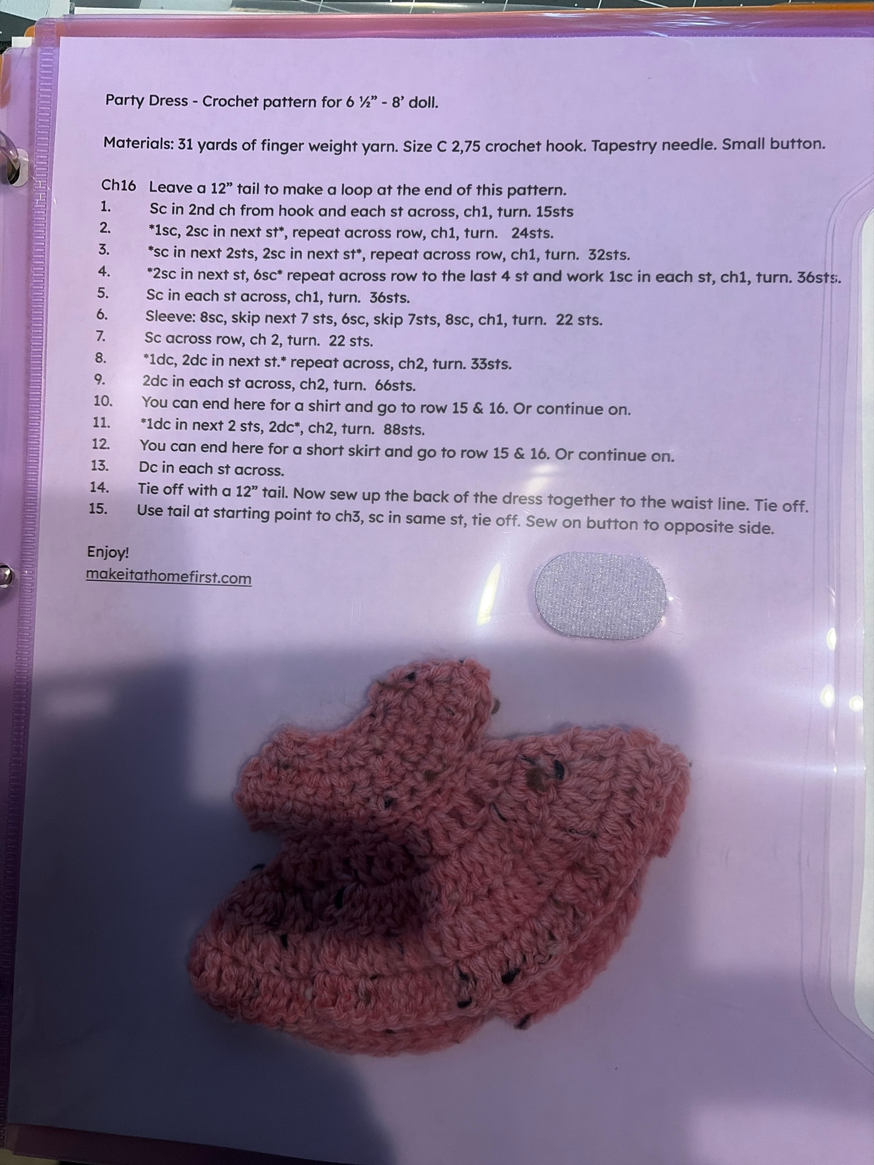 Party dress — crochet